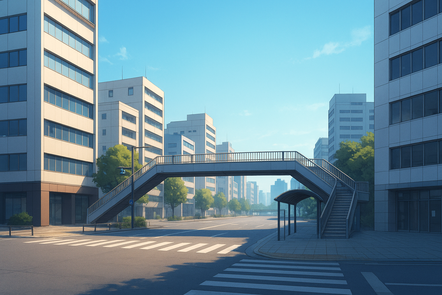 街中の道路背景フリー素材|車道・アスファルト道路・無料・商用利用OK・高解像度