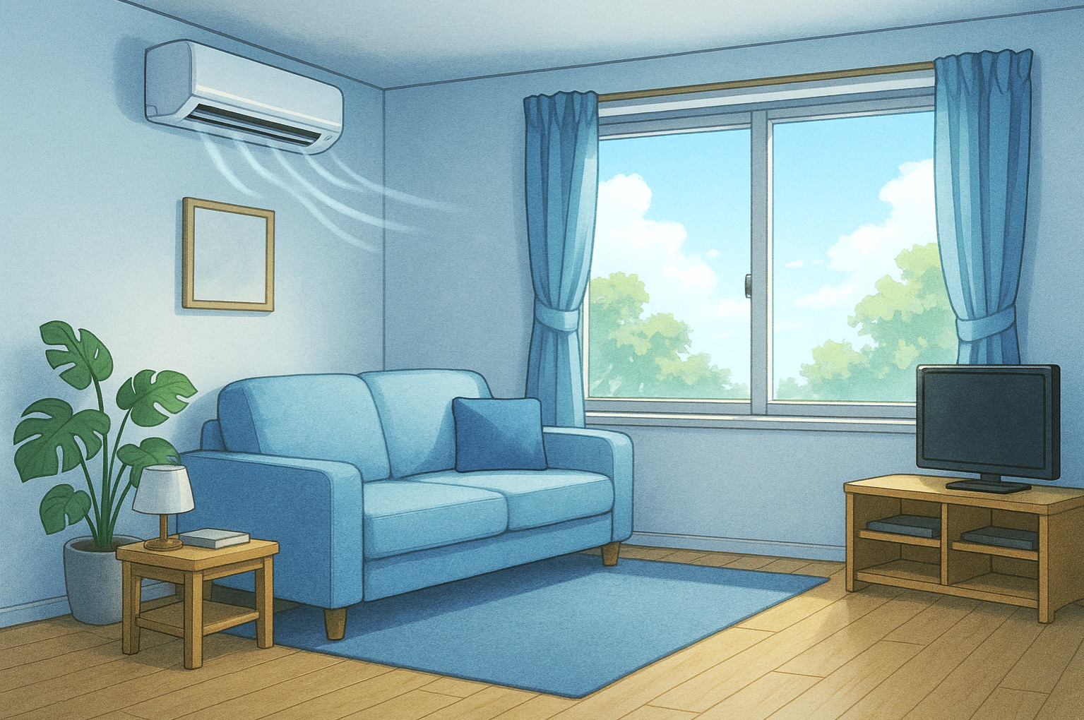 生活感のある部屋の室内背景フリー素材|リビング空間インテリア・無料・商用利用OK・高解像度