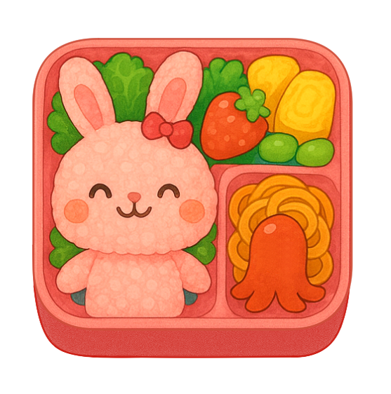 弁当のフリー小物素材|和食・食べ物イラスト・無料・商用利用OK・高解像度